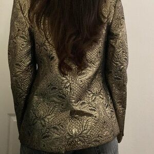 Zadig & Voltaire Gold Metallic Blazer